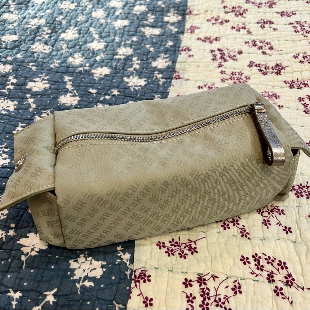 Cerruti 1881 Jacquard RR Logo Toiletry Cosmetic Makeup Travel Bag Pouch Zip